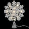 Cimier de sapin illuminé en bois et tissu de 35,5 cm, motif flocon de neige, par Ashland